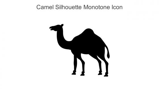 Camel Silhouette Monotone Icon In Powerpoint Pptx Png And Editable Eps Format