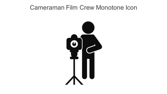 Cameraman Film Crew Monotone Icon In Powerpoint Pptx Png And Editable Eps Format