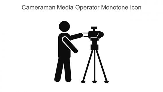 Cameraman Media Operator Monotone Icon In Powerpoint Pptx Png And Editable Eps Format