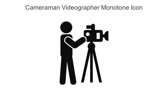 Cameraman Videographer Monotone Icon In Powerpoint Pptx Png And Editable Eps Format