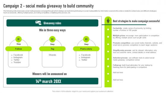 Campaign 2 Social Media Giveaway To Build Community Marketing Your Startup Best Strategy SS V