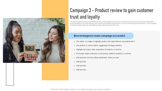 Campaign 3 Product Review To Gain Effective Marketing Strategies For Bootstrapped Strategy SS V
