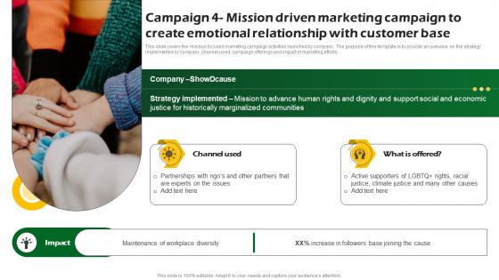 Campaign 4 Mission Driven Marketing Campaign Sustainable Marketing Promotional MKT SS V