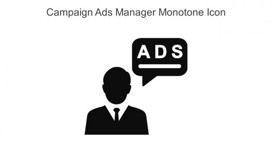 Campaign Ads Manager Monotone Icon In Powerpoint Pptx Png And Editable Eps Format