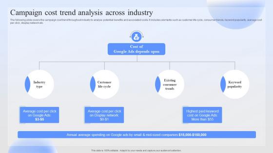 Campaign Cost Trend Analysis Across Successful Paid Ad Campaign Launch