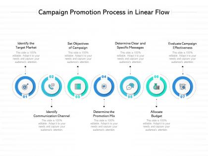 Campaign promotion process in linear flow