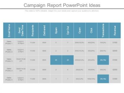 Campaign report powerpoint ideas