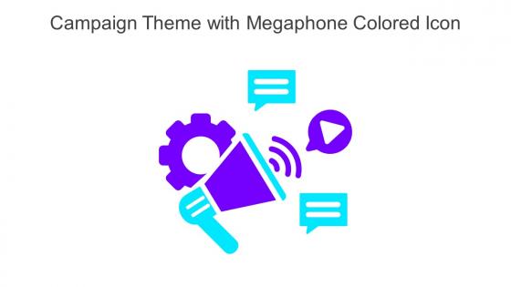 Campaign Theme With Megaphone Colored Icon In Powerpoint Pptx Png And Editable Eps Format