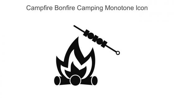 Campfire Bonfire Camping Monotone Icon In Powerpoint Pptx Png And Editable Eps Format