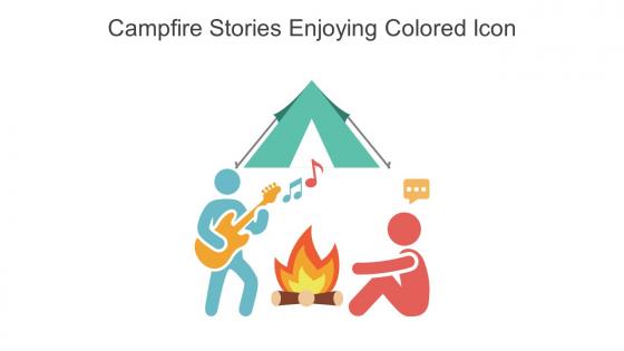 Campfire Stories Enjoying Colored Icon In Powerpoint Pptx Png And Editable Eps Format