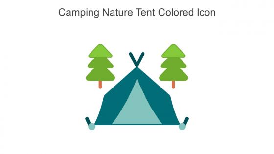 Camping Nature Tent Colored Icon In Powerpoint Pptx Png And Editable Eps Format