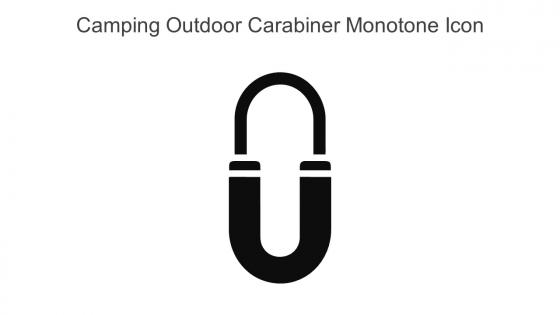 Camping Outdoor Carabiner Monotone Icon In Powerpoint Pptx Png And Editable Eps Format