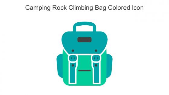 Camping Rock Climbing Bag Colored Icon In Powerpoint Pptx Png And Editable Eps Format