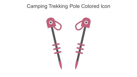 Camping Trekking Pole Colored Icon In Powerpoint Pptx Png And Editable Eps Format