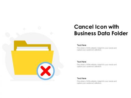 Cancel icon with business data folder