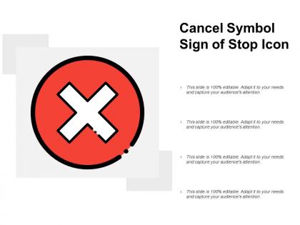 Cancel symbol sign of stop icon