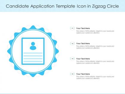 Candidate application template icon in zigzag circle