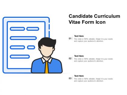 Candidate curriculum vitae form icon