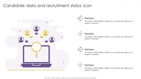 Candidate Data And Recruitment Status Icon