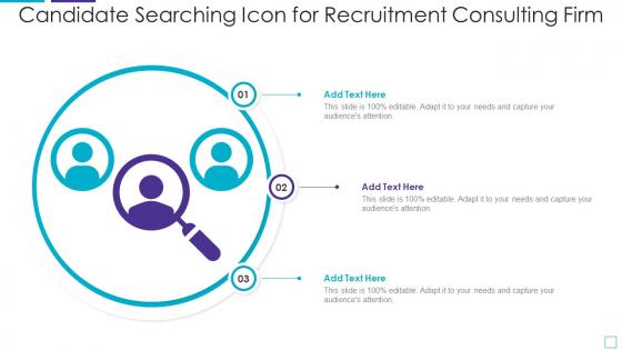 Candidate Searching Icon For Recruitment Consulting Firm