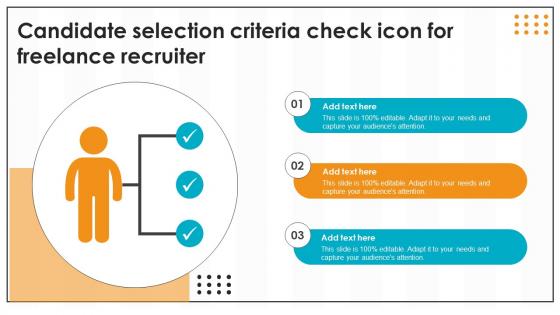 Candidate Selection Criteria Check Icon For Freelance Recruiter