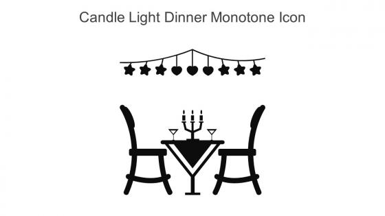 Candle Light Dinner Monotone Icon In Powerpoint Pptx Png And Editable Eps Format