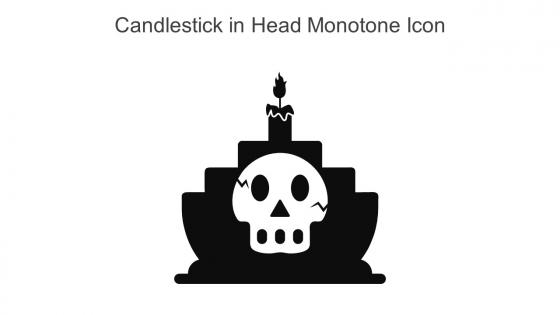 Candlestick In Head Monotone Icon In Powerpoint Pptx Png And Editable Eps Format