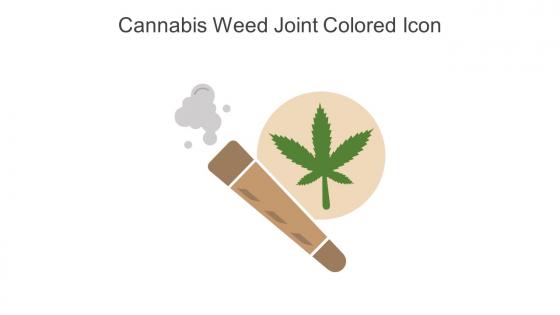 Cannabis Weed Joint Colored Icon In Powerpoint Pptx Png And Editable Eps Format