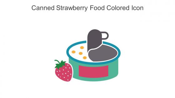 Canned Strawberry Food Colored Icon In Powerpoint Pptx Png And Editable Eps Format
