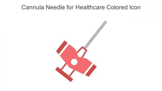 Cannula Needle For Healthcare Colored Icon In Powerpoint Pptx Png And Editable Eps Format