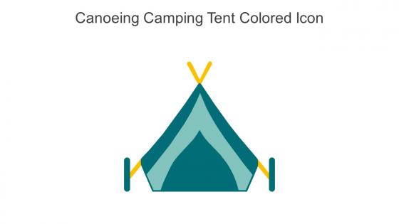 Canoeing Camping Tent Colored Icon In Powerpoint Pptx Png And Editable Eps Format