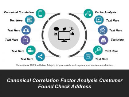 Canonical correlation factor analysis customer found check address