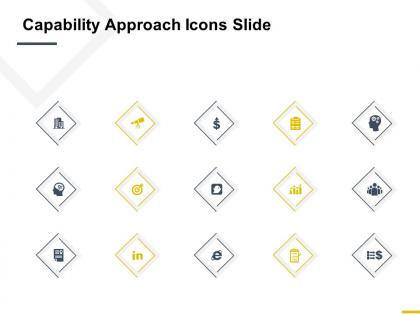 Capability approach icons slide goal i444 ppt powerpoint presentation styles summary