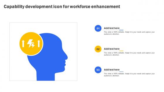 Capability Development Icon For Workforce Enhancement