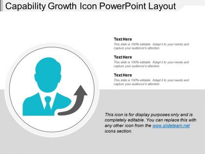 Capability growth icon powerpoint layout