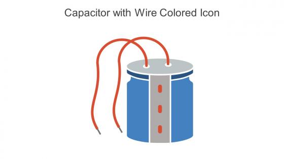 Capacitor With Wire Colored Icon In Powerpoint Pptx Png And Editable Eps Format