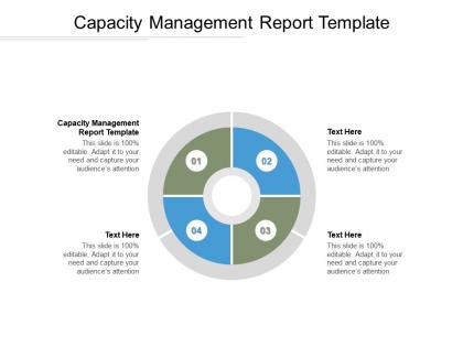 Capacity management report template ppt powerpoint presentation ideas clipart cpb