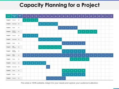 Capacity planning for a project ppt summary deck