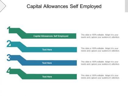 Capital allowances self employed ppt powerpoint presentation styles information cpb