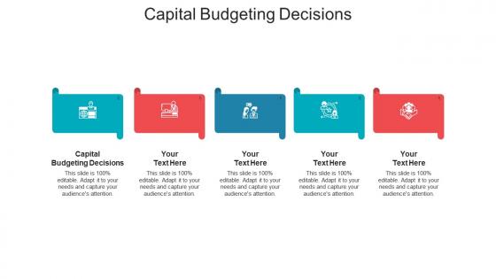 Capital budgeting decisions ppt powerpoint presentation slides graphics cpb