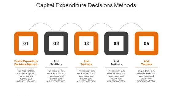 Capital Expenditure Decisions Methods Ppt Powerpoint Presentation Gallery Cpb