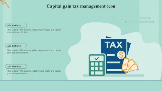 Capital Gain Tax Management Icon