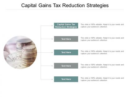Capital gains tax reduction strategies ppt powerpoint presentation show example file cpb