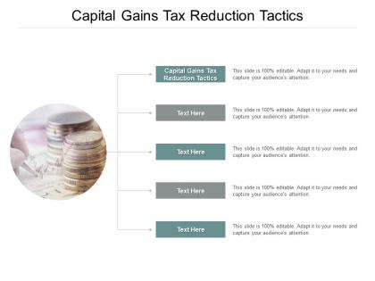 Capital gains tax reduction tactics ppt powerpoint presentation layouts deck cpb