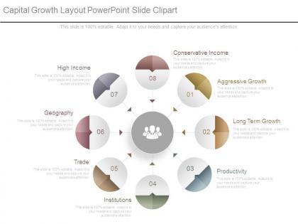 Capital growth layout powerpoint slide clipart