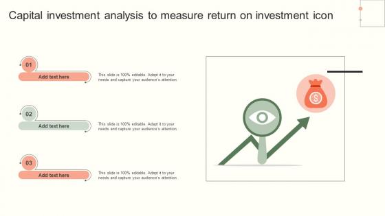 Capital Investment Analysis To Measure Return On Investment Icon