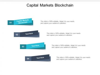 Capital markets blockchain ppt powerpoint presentation show brochure cpb