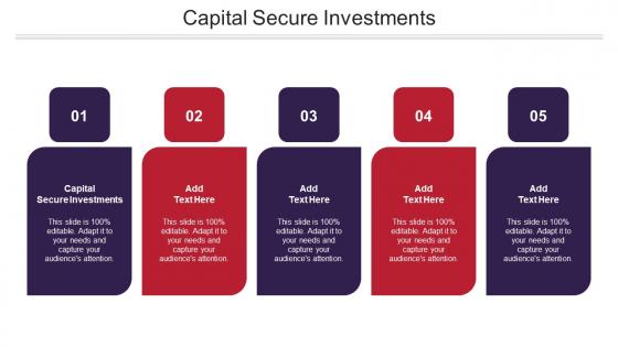 Capital Secure Investments Ppt Powerpoint Presentation Slides Show Cpb