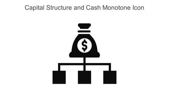 Capital Structure And Cash Monotone Icon In Powerpoint Pptx Png And Editable Eps Format