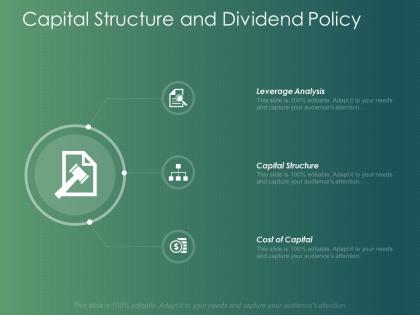 Capital structure and dividend policy analysis ppt powerpoint presentation slides